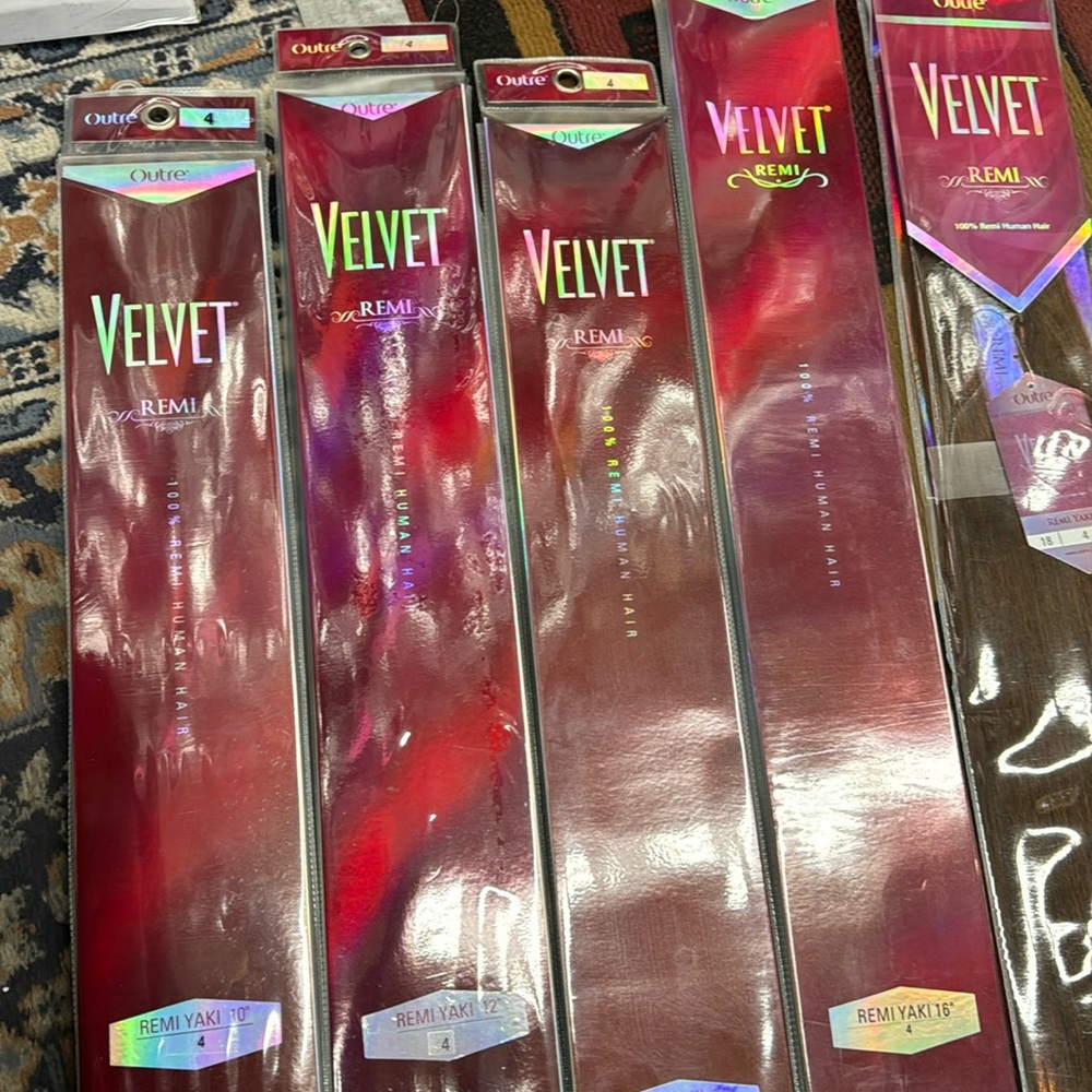 Straight Velvet Remi Yaki 100% Human Hair Natural Extensions color 4